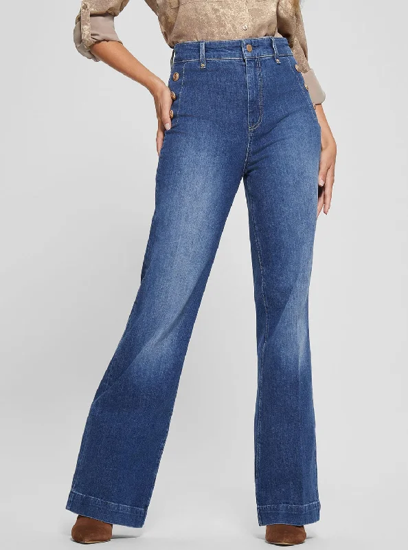 High-Rise Flare Faye Denim Jeans in Enlightment Wash