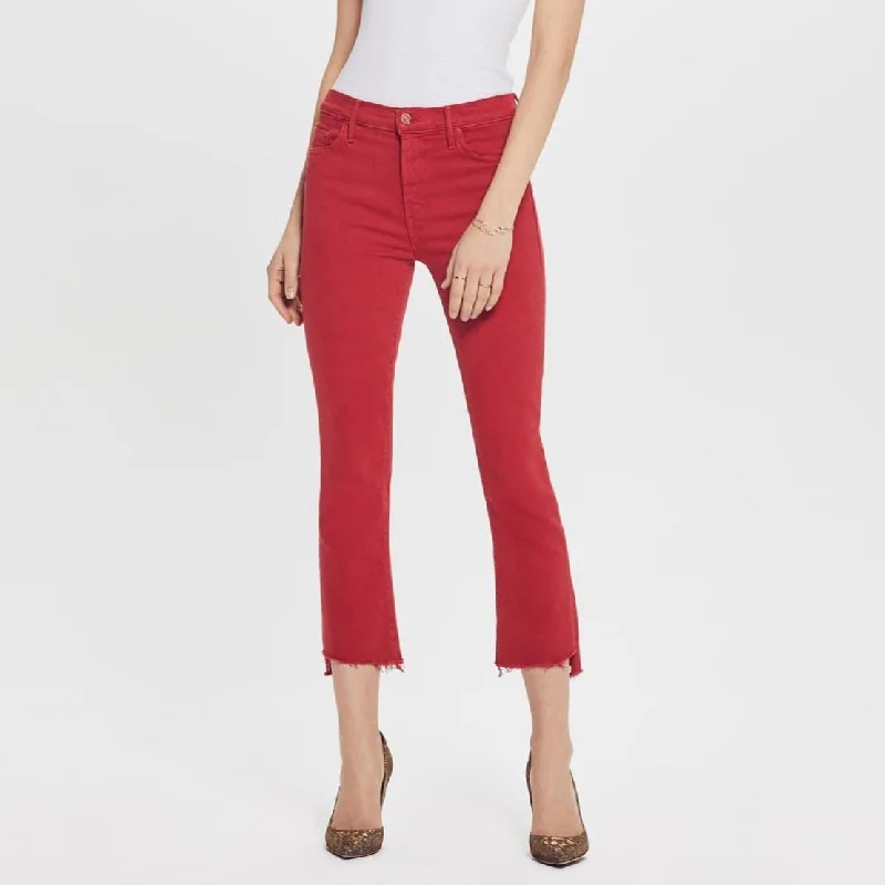 Insider Crop Step Fray (Hot Rod Red)