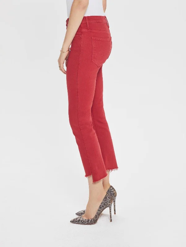 Insider Crop Step Fray (Hot Rod Red)