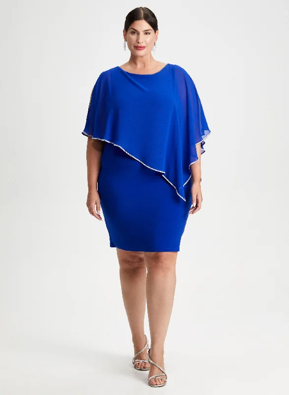 Joseph Ribkoff - Chiffon Poncho Dress