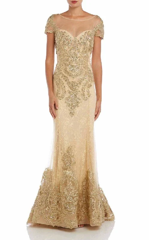 Jovani 39483 Long Formal Cap Sleeve Evening Gown