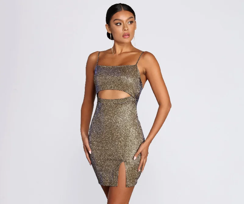 Party With Me Glitter Mini Dress