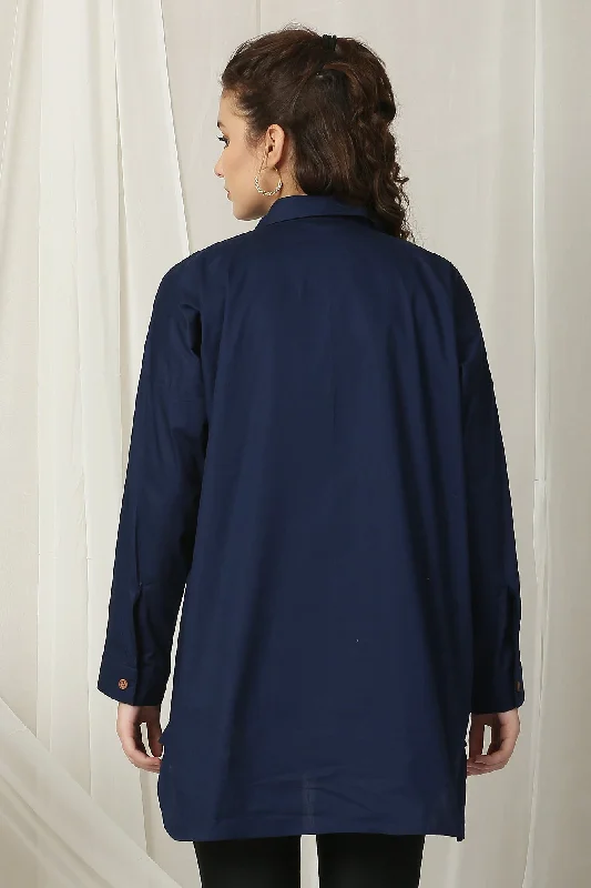 French Navy Maternity & Nursing Shirt (100% Cotton)