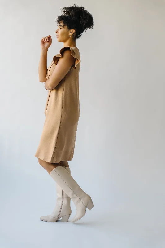 The Alamosa Laced-Up Dress in Camel