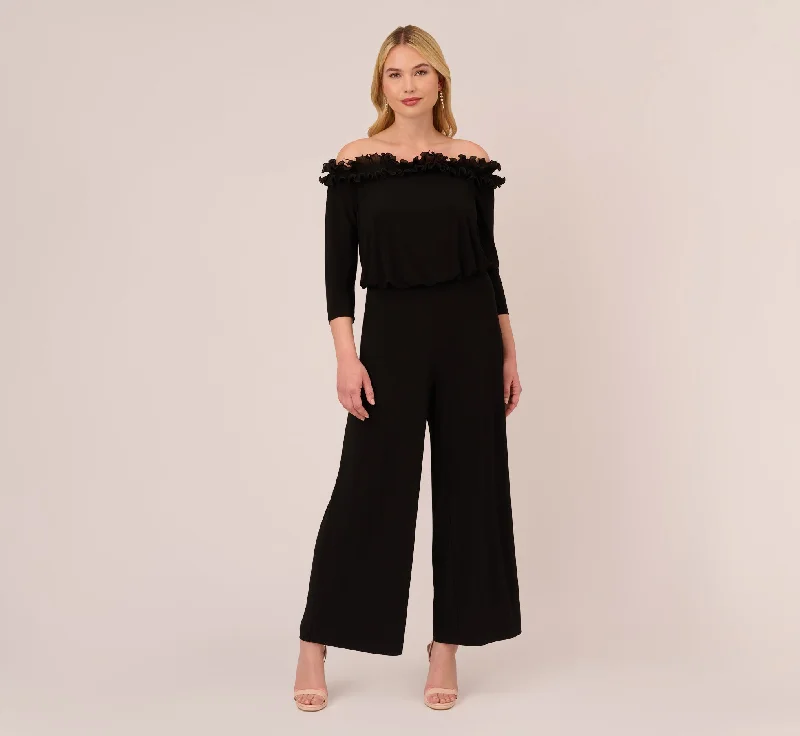 Plus Size Signature Blouson Jumpsuit In Black