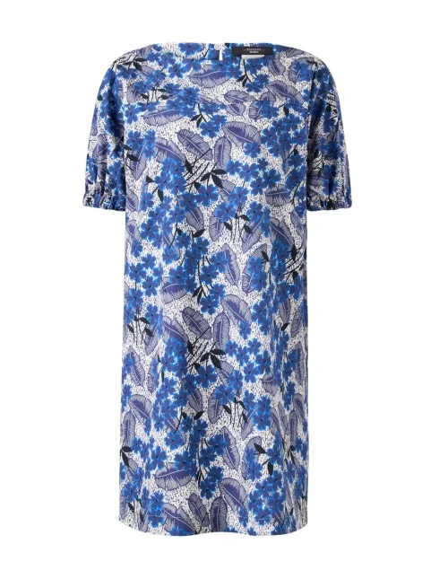 Astor Blue Print Shift Dress