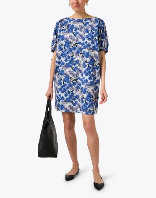 Astor Blue Print Shift Dress