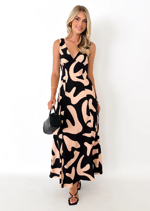 Azora Maxi Dress - Peach Vacation