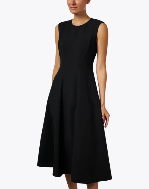 Black Cutout Fit and Flare Dress