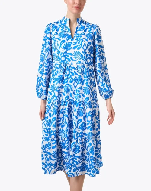 Blue Splash Print Dress