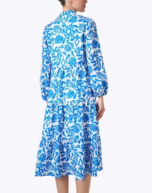 Blue Splash Print Dress