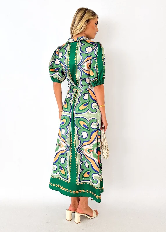 Catiana Maxi Dress - Fern Swirl