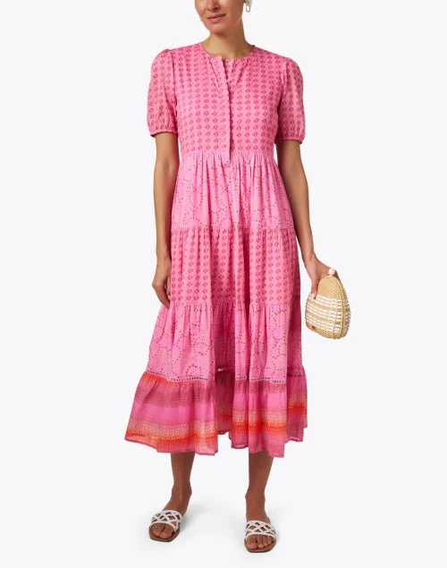 Daphne Pink Print Dress