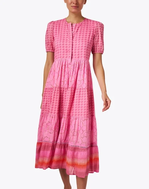 Daphne Pink Print Dress