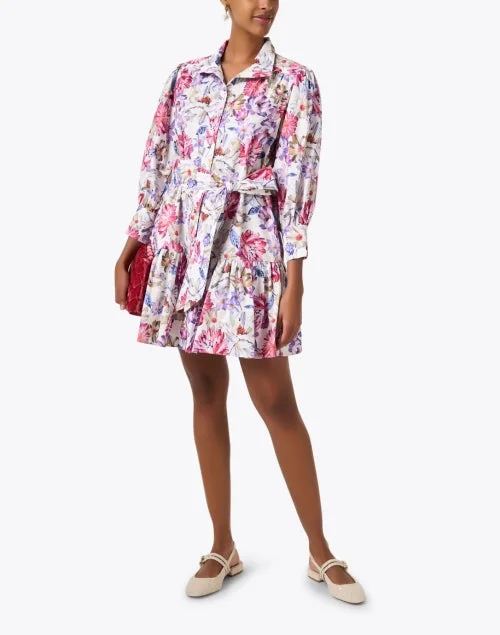 Emi Multi Floral Print Shirt Dress