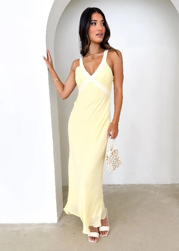 Eskroya Maxi Dress - Lemon