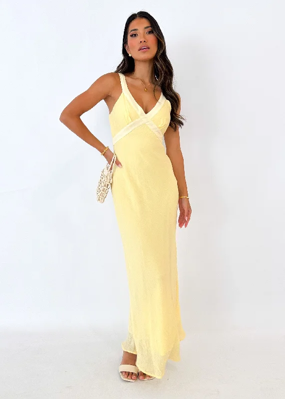 Eskroya Maxi Dress - Lemon