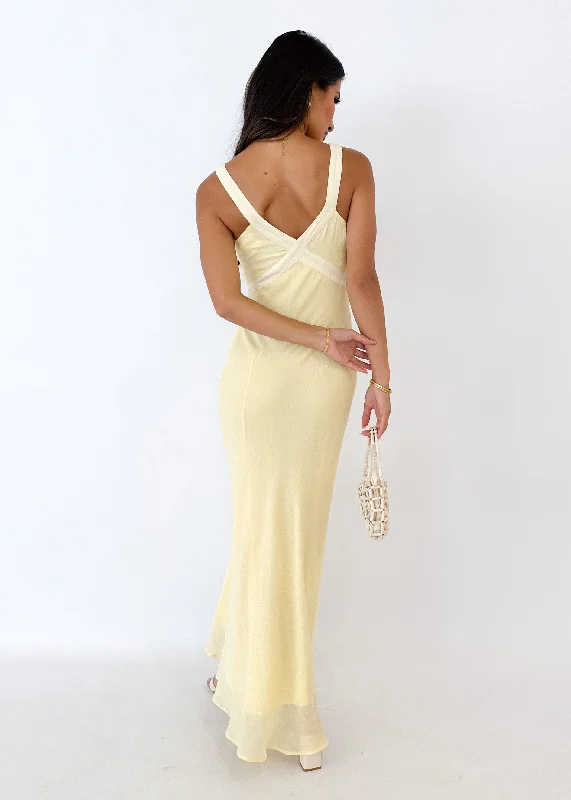 Eskroya Maxi Dress - Lemon