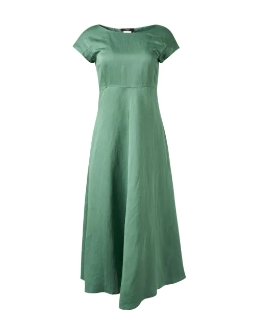 Ghiglia Green Fit and Flare Dress