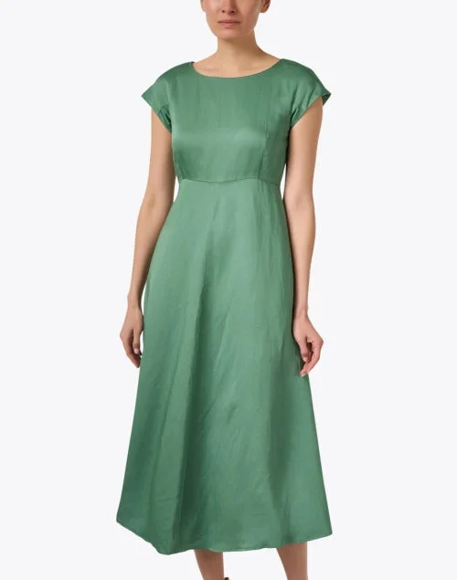 Ghiglia Green Fit and Flare Dress