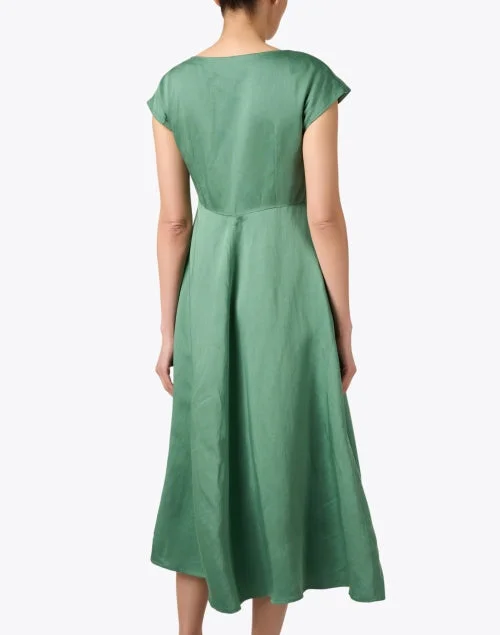 Ghiglia Green Fit and Flare Dress