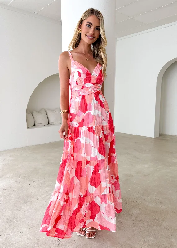 Hillso Maxi Dress - Pink Floral