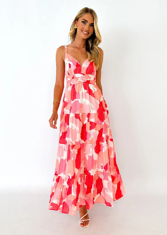 Hillso Maxi Dress - Pink Floral