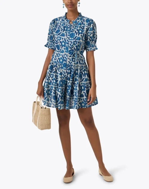 Las Alturas Blue Print Dress