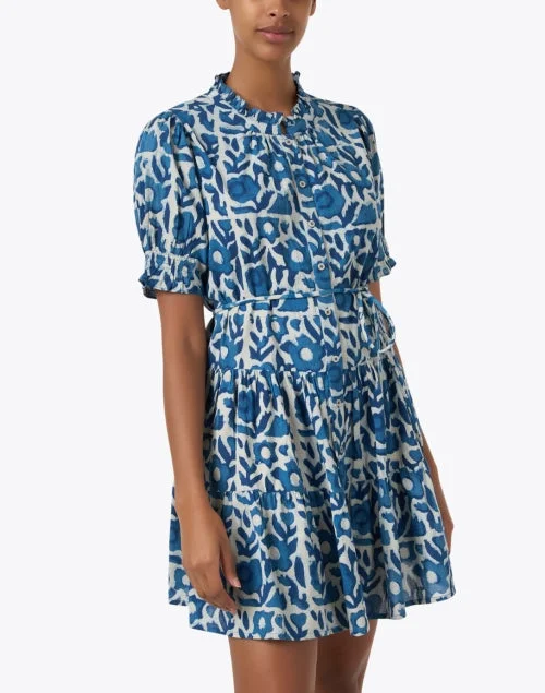 Las Alturas Blue Print Dress