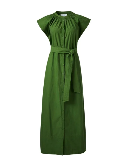 Mirada Green Cotton Dress