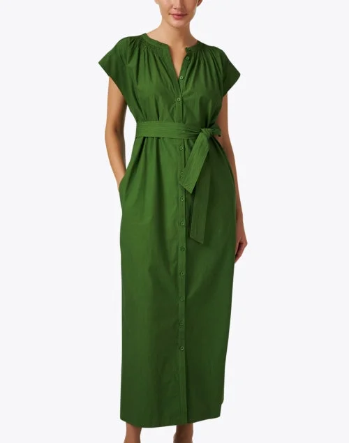 Mirada Green Cotton Dress