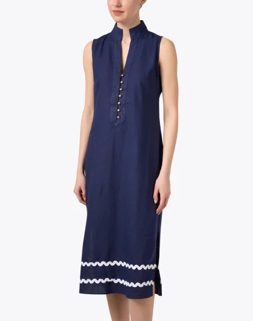 Navy Ric Rac Tunic Dress