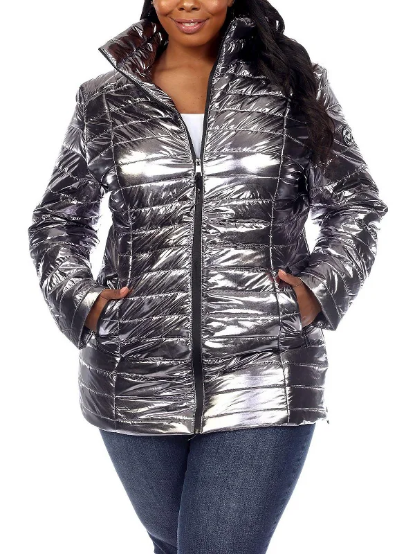 Plus Womens Quilted Cold Weather Puffer Jacket