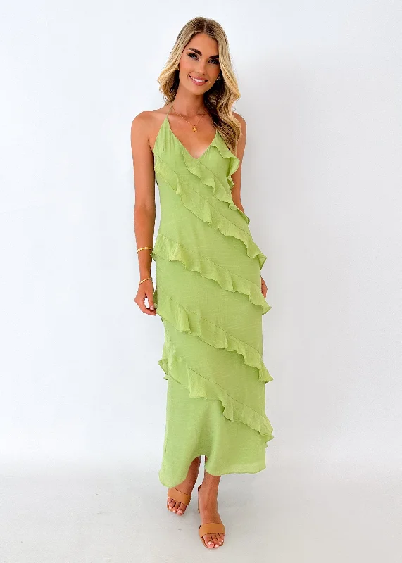 Silsta Halter Maxi Dress - Lime