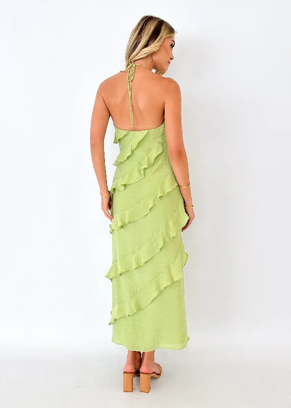 Silsta Halter Maxi Dress - Lime