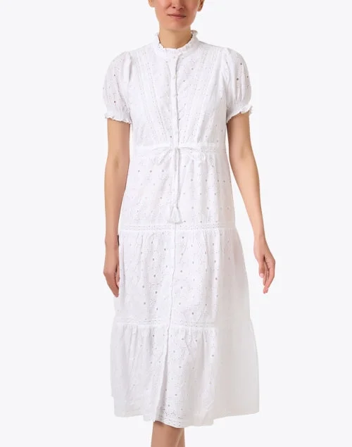 White Eyelet Cotton Dress