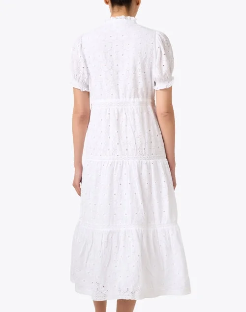 White Eyelet Cotton Dress