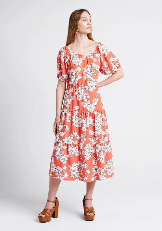 Bloom Wildly Tiered Midi Dress