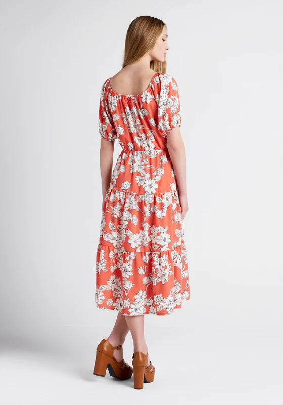 Bloom Wildly Tiered Midi Dress