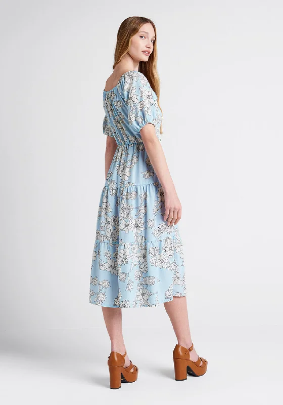 Bloom Wildly Tiered Midi Dress