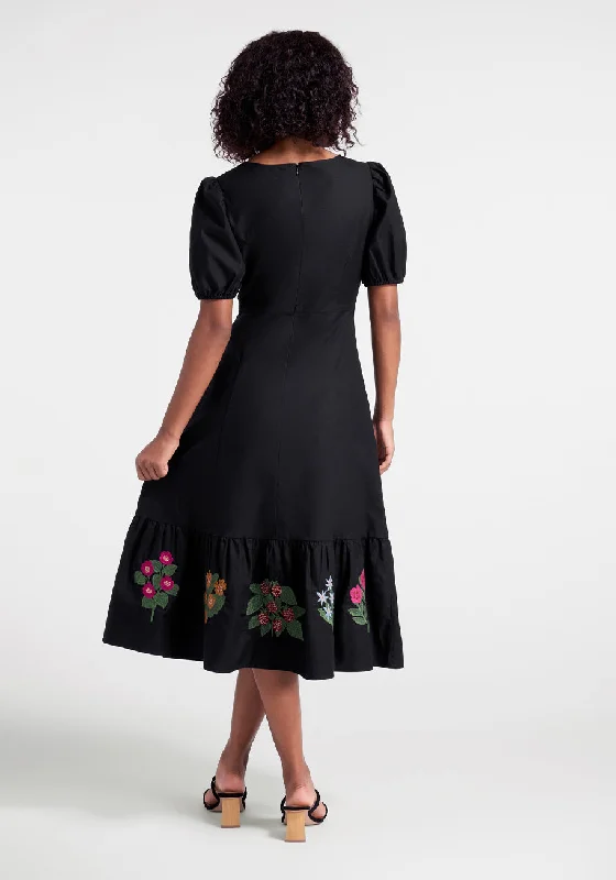 Bloom With A View Embroidered Midi Dress