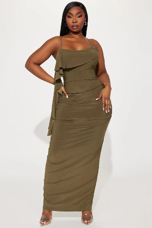 Calling My Name Maxi Dress - Olive