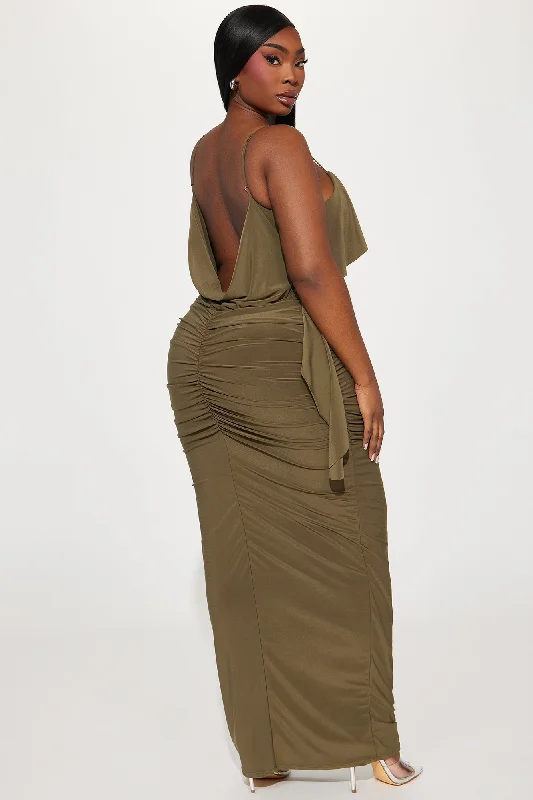 Calling My Name Maxi Dress - Olive