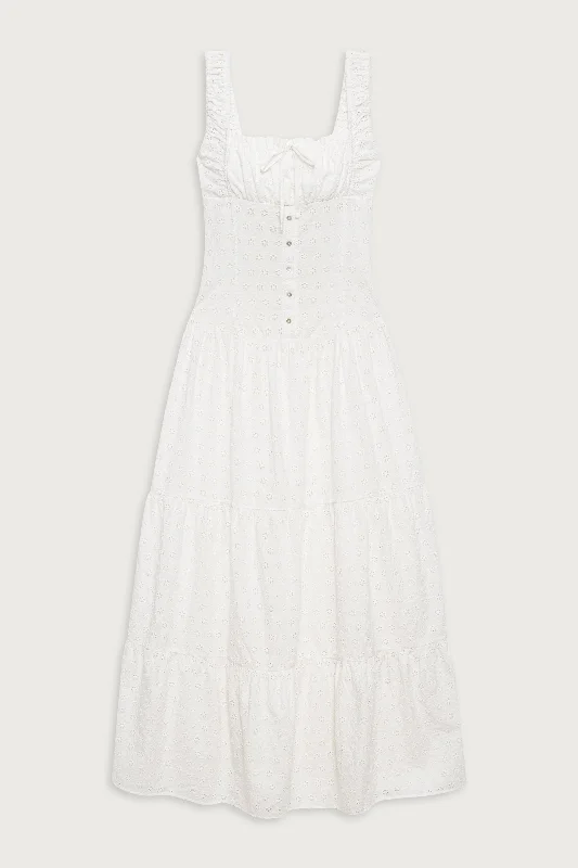 Christabelle Eyelet Maxi Dress - Angel's Wing