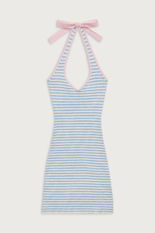 Dolly Knit Mini Dress - Cloud Stripe