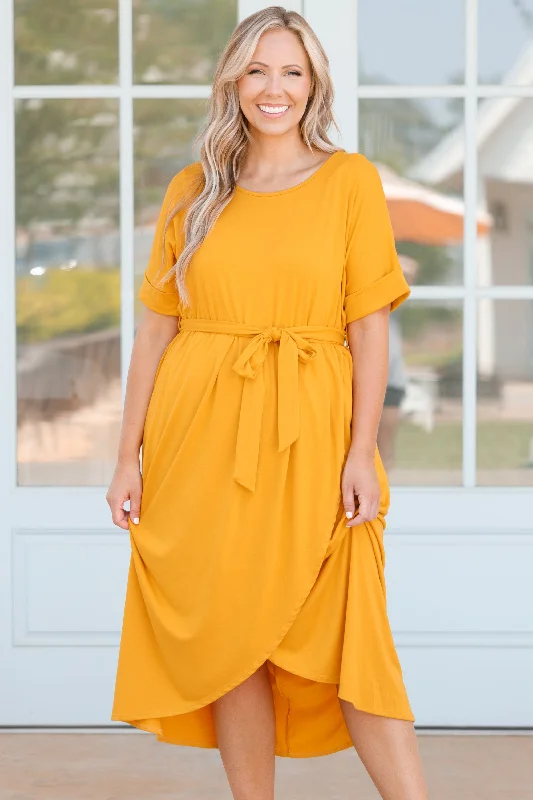 I'm Speechless Dress, Mustard