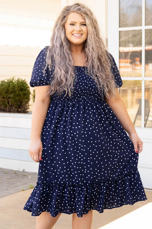 Lady Madonna Dress, Navy