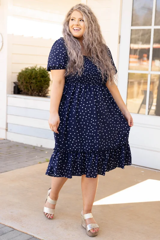 Lady Madonna Dress, Navy