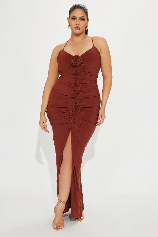 Look My Way Maxi Dress - Rust