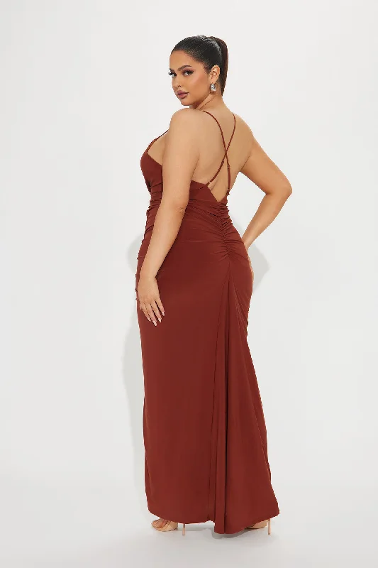 Look My Way Maxi Dress - Rust